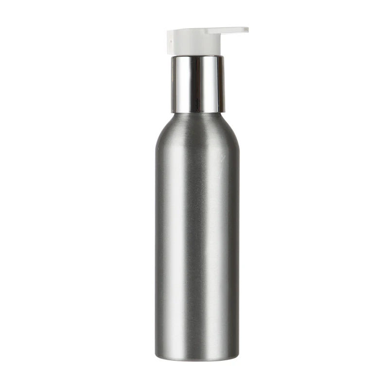 50ml 100ml 120ml 150ml 250ml Sliver Aluminum UV Pump Shampoo Lotion Travel Cosmetic Empty Bottle