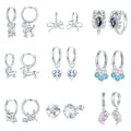 Stud Earrings Bulk Buy  S925 Sterling Silver Zircon Stud Earrings Hypoallergenic Minimalist Jewelry for Women Girls Everyday