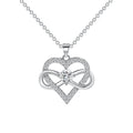 SPJ Wholesale Valentine's Day Romantic Silver Infinity Women Jewellery 925 Sterling Silver Love Shape Necklace for Women