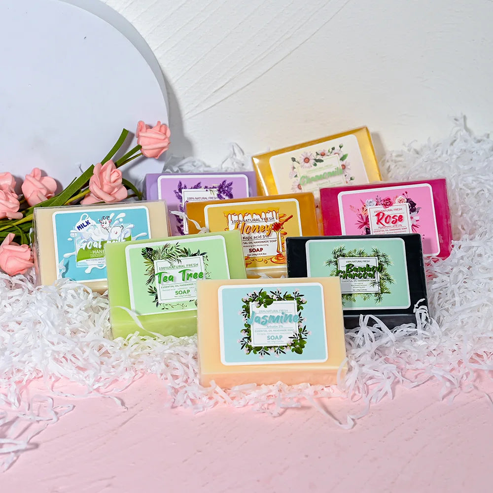 OEM ODM Factory Essential Oil Handmade Acne Soap Whitening Anti-acne Handmade Bath Facial Soap 140g