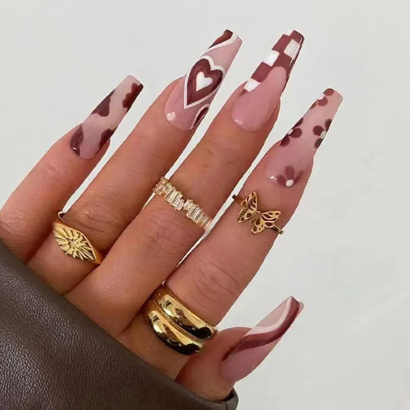 Extra Long Nails Custom Coffin Press on Nails Cheap Fake Nails for Women