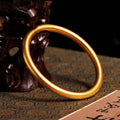 Retro Simple Fashion Women Bangle  Blank Plain 18K Gold Plated Bangles Jewelry