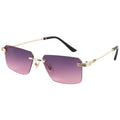 New Fashion Unisex Rimless PC Sunglasses with UV400 Protection KROKODIL 131 CT37 for Europe & US