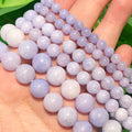 Fashion round Loose Angelites Stone Beads Light Blue for DIY Jewelry Making for Bracelets and Necklaces