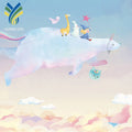 YKMK 0024 Modern Kids Cartoon 3D Wallpaper Waterproof Home Decoration Anti-Static and Moisture-Proof Children Mural