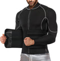 Double Compression Zipper Waist Trimmer Sauna Suit Weight Loss Waist Support Sauna Suit for Men