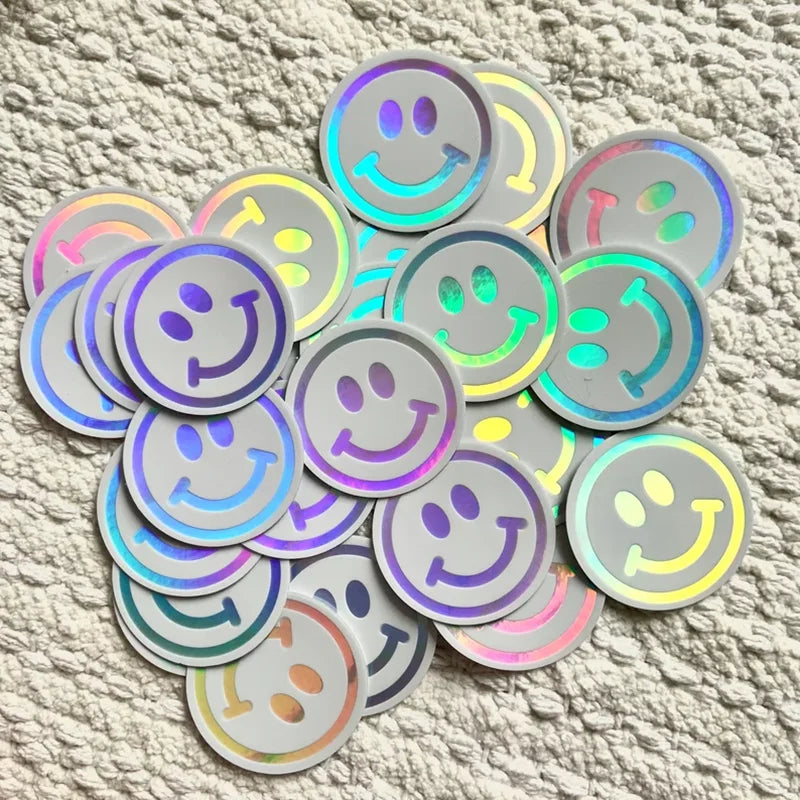 Custom Logo Printed Die Cut Stickers Adhesive Laser Hologram Decorative Sticker