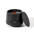 AIKUN Home Decorative Essential Oils Luxury Black Frosted Ceramic Jar Wood Wick Bougie Parfumee Scented Soy Wax Candles/Candles