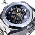 MECHANICAL WATCH  Hot Sale FORSINING FSG8152 Full Hollow Steel Band Men's Watch Automatic Mechanical Watch