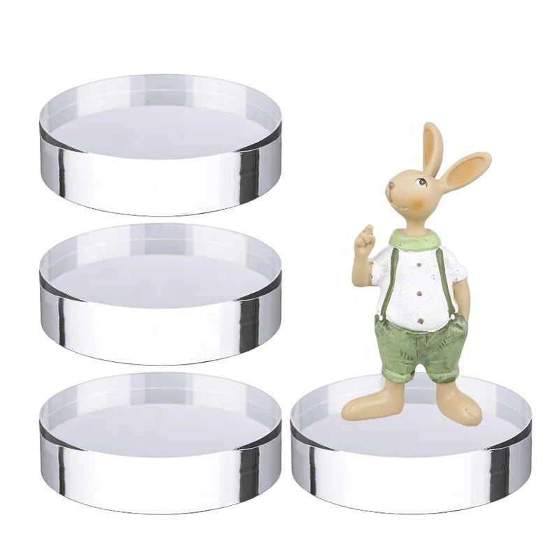 Clear Acrylic Cylinder Riser Block Display Trophy Base Acrylic Stand Block for Table Showing