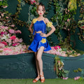 2024 New High-end Fringe Performance Set Children Train Latin Dance Dress for Children