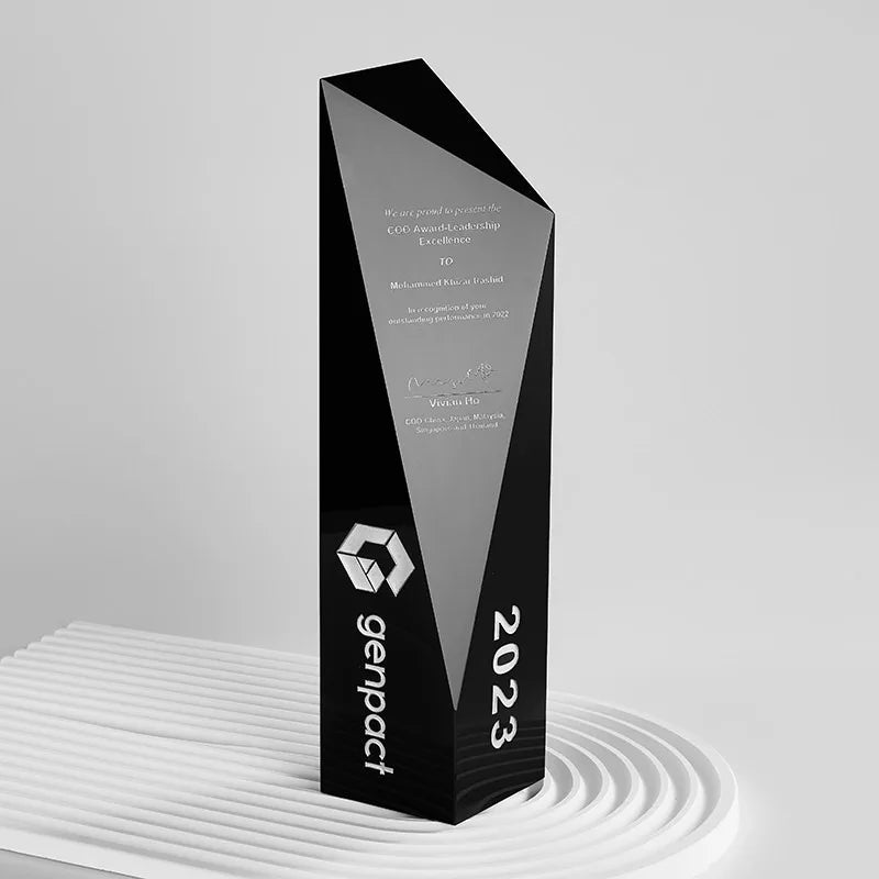 Shining New 2024 K9 Crystal Award Trophy Custom Company Logo Carved Technique Craft Sales Champion Souvenir Ideas