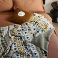 Acrylic Knitted Blanket With Tassel Sofa Cover Jacquard Technics Logo Decorative Style Jacquard Technics Decorative Style BLG