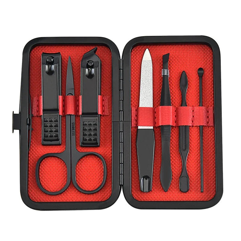 Promo Manicure Pedicure Set 7 Pcs Nail Care Cutter Cuticle Clippers Kit