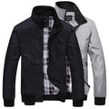 RNSHANGER Bomber Solid Casual Jacket Men Spring Autumn Outerwear Mandarin Sportswear Mens Jackets for Male Coats M-4XL