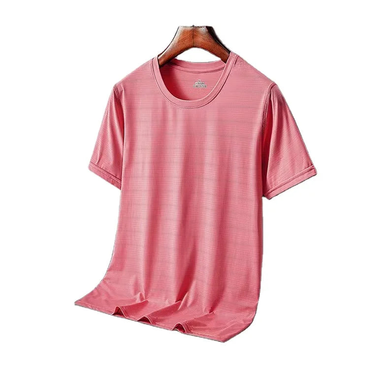 4xl Quick Dry Women Ice Mesh Short Sleeves T-shirts Plus Size Men's Running Fitness Training Plain Sports Tops T Shirt for Women