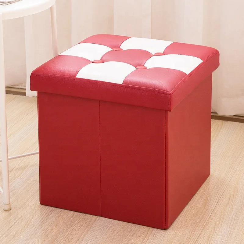 Adjustable Foot Rest Ottoman Storage Bench Upholstered End Stool for Clothing and Shoes Use Under Desk or Bed