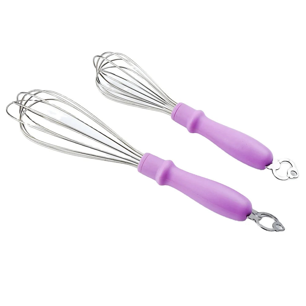 Stainless Steel Whisk Sef of 2 Kitchen Accessories 12" 14" Egg Beater Whisk Ware Egg Stirting Kitchen Gardge