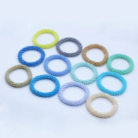 2025 Crystal Wholesale Crystal Rondelle Beads Hair Rope Handmade Elastic Crystal Beaded Bracelet