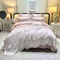 Luxury pink Cotton Comforter Cover High-end king Size Orange Lace Duvet Cover  Home Textile Bedding Set Manufacturer