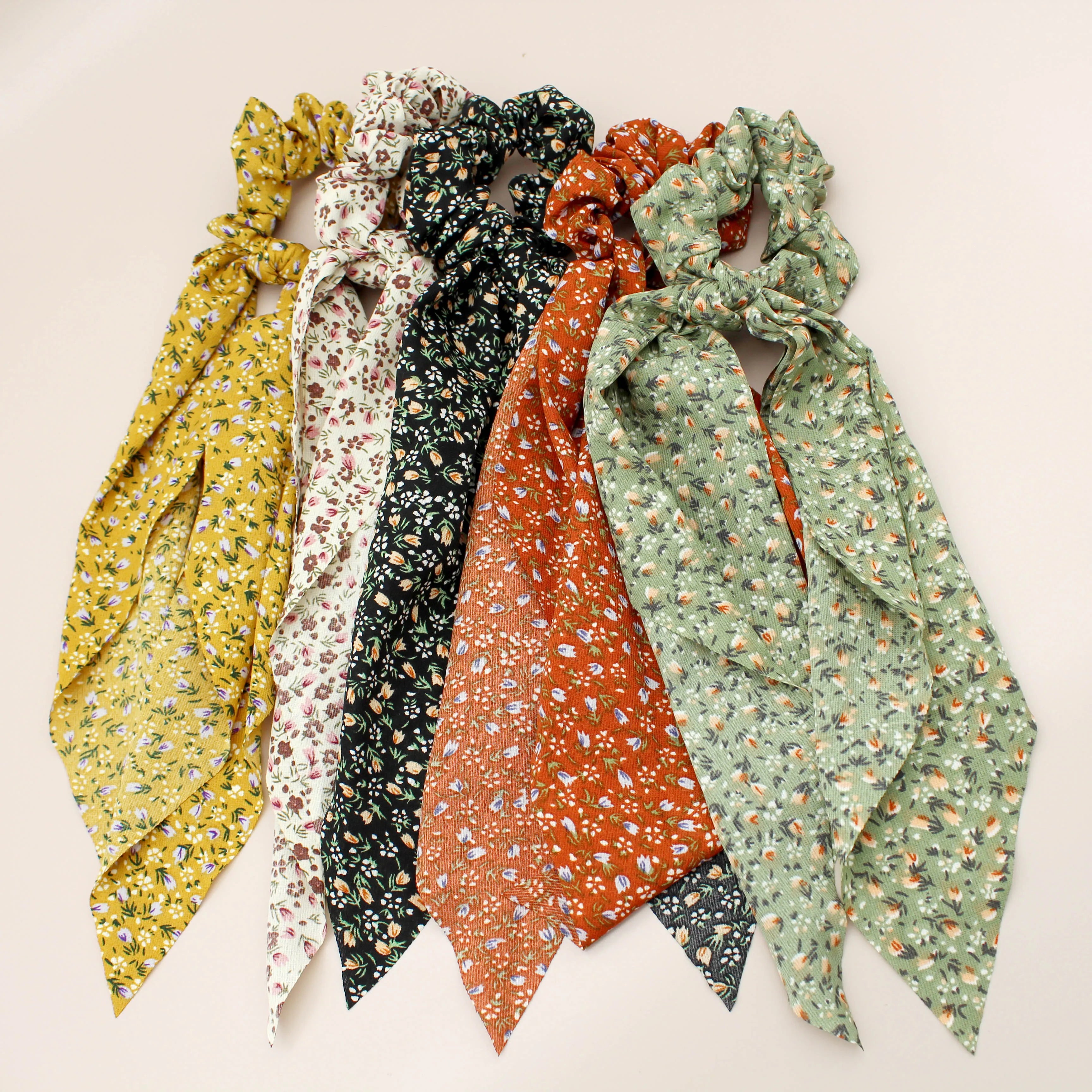 New Fashion Big Bow Streamer Tassel Organza Friendly Material Hair Scrunchies for Women Hair Accessories Flower Rope Daily Life