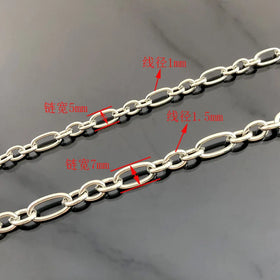 New Oval 3 by 1O Cross Chain Stainless Steel Hop Necklace With DIY Accessories