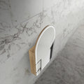 New Fashion Customize Color Black White Oak Smart  Glass Touch Screen  Bathroom  Intelligent  LED Shaving Mirror Cabinet
