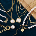 European and American Baroque Jewelry Pearl Necklace Women's Versatile Mother's Day Necklace Various Pendant Charms Necklace