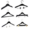 Win Win High Quality Black Lotus Wood Multifunctional Non-Slip Single Tier Coat Hanger for Clothing Tools Wardrobe Living Room
