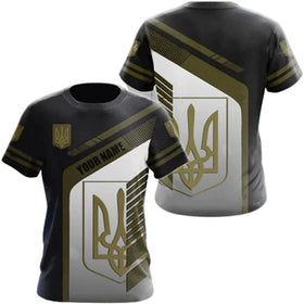 Fitspi Wholesale Custom Country Ukraine T Shirt Flag Ukrainian 3d All Over Printed Unisex Classic T-shirts Dropshipping