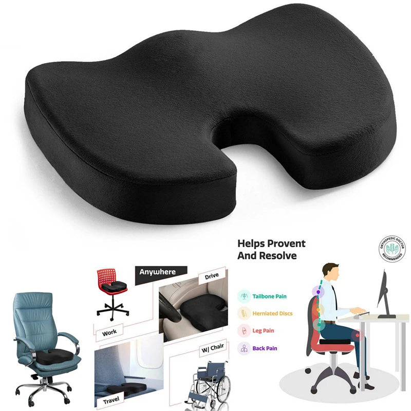 Custom U Shape Butt Lift Memory Foam Seat Cushions for Short Drivers Pain Relief MegaBDM