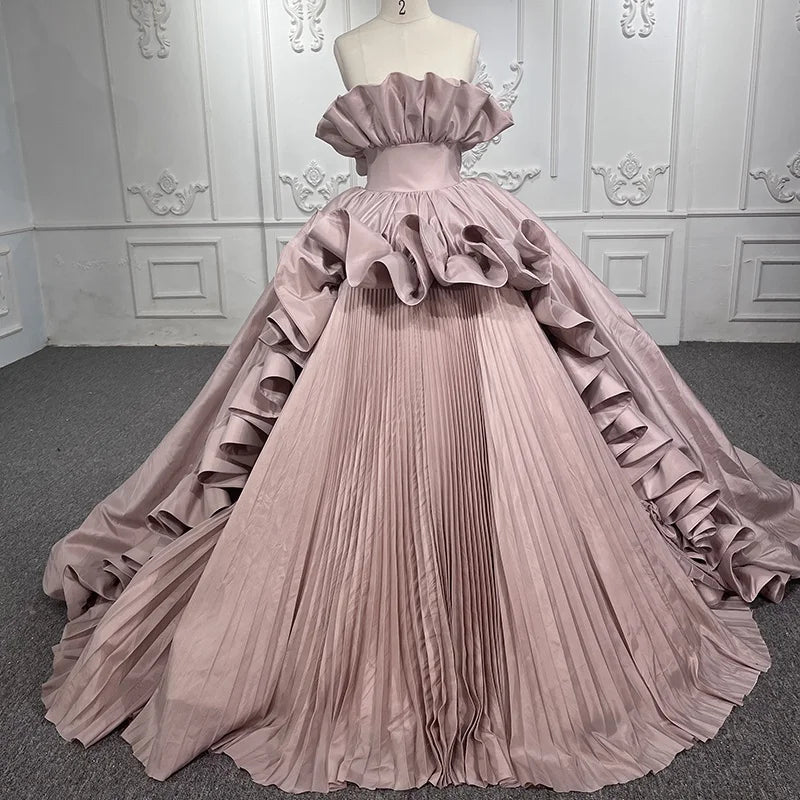 Jancember 9879 Glossy Ball Gown Ruffle Sleeveless Party Women's Quinceanera Dresses