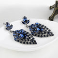 Wholesale Luxury Bling Sparkling Rhinestone Heart Shaped Earrings Women Jewellery Bridal Wedding Stud Earrings