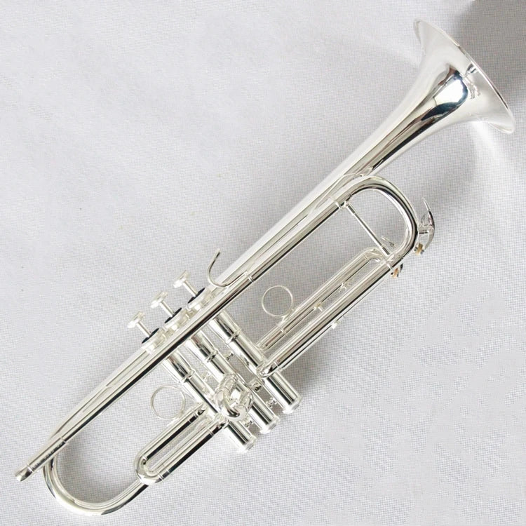 Focustyle FTR-800S Chinese Trompeta Bb Professional Trumpet Gold Copper Body Silver Plating 125mm Bell Stainless Steel Pistons