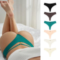 2023 Wholesale Mix Color Yoga One Piece Sexy Ice Silk Low-Rise Ladies Underwear Seamless Thong Panties