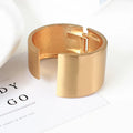 Fashion Female Cheap Brass Alloy Metal Asymmetric Wide Open Cuff Bangle Bracelet Jewelry Bangles for Women