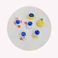 100pcs Kawaii Cartoon Astronaut Planet Flying Saucer Flatback Resin Cabochons Crafts DIY Phone Decoration Hair Accessories
