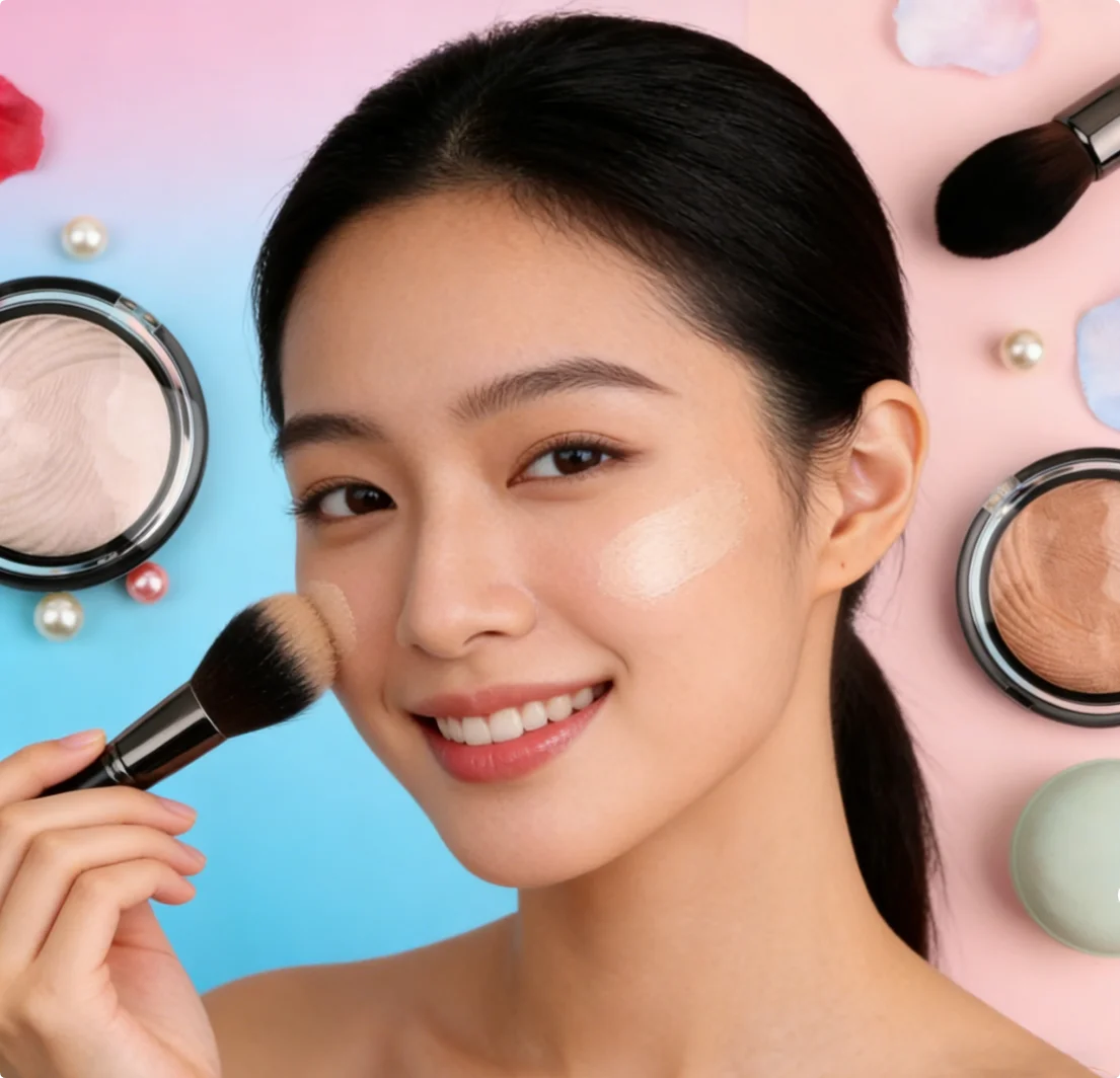 Wholesale Custom Vegan Cruelty-Free Single Highlighter Shimmer Compact Private Label Face Makeup Palette with Your Logo