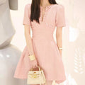 Boutique Wholesale 2026 Spring New Pink Small Fragrant Style Sequin A-line Skirt Elegant Temperament Women's Dress