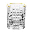 Hot Round Wholesale Whiskey Glassescrystal Whiskey Glass with Gold Rim