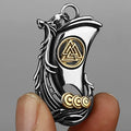 Nordic Vintage Viking Ship Rune Titanium Steel Pendant Men's Creative Personality Stainless Steel Pendant Necklace
