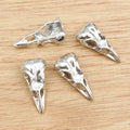4pcs 32x14mm Antique Silver Plated Hollow Sharp Mouth Skull Handmade Charms Pendant:DIY for Bracelet Necklace