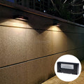 New Style Outdoor Waterproof Rectangle Light with Intelligent Light Control Warm or Cold White Color Solar Garden Wall Light