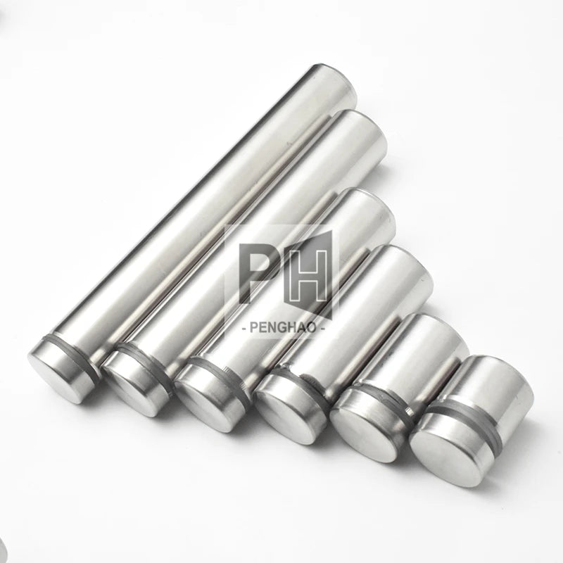 Glass Fasteners 12mm Stainless Steel Acrylic Advertisement Standoffs Pin Nails Billboard Fixing Mounts Holder Standoff Screw