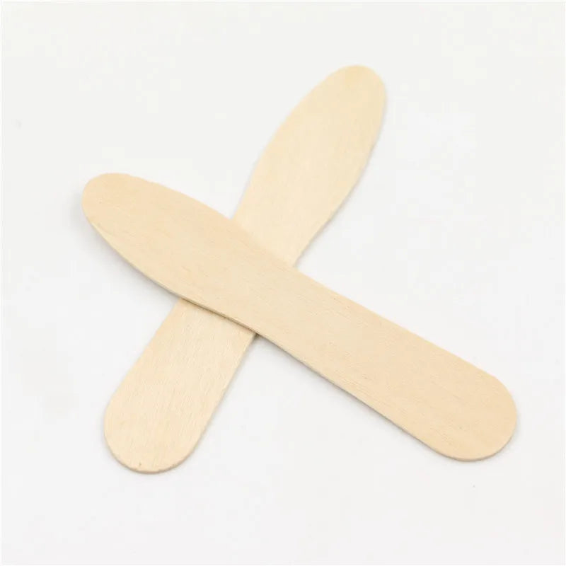 Biodegradable Yogurt Spoon and Ice Cream Sticks Wood Cup with Lid for Party Occasions