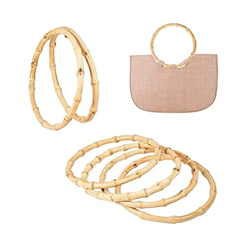 Wholesale Bamboo Bag Hanger Handles for Purse and Handbag Making Easy Replacement Purse Handle