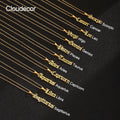 18K Gold Plated Stainless Steel Pendant Necklace Trendy Zodiac Name Jewelry for Male Female Anniversary Occasion
