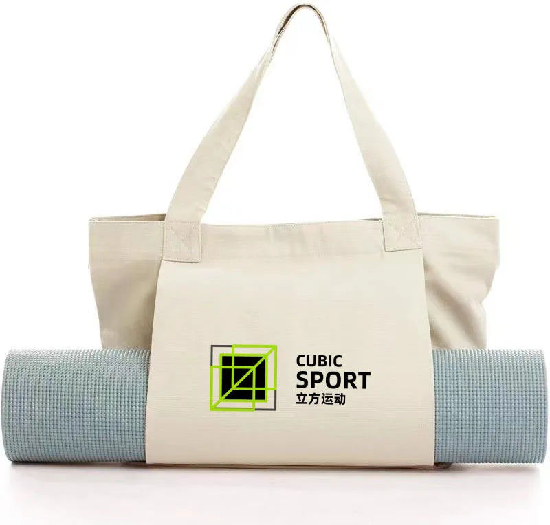 Hot Sale Recyclable Outdoor Canvas Yoga Storage Shopping Bag Custom Single Shoulder Gym Yoga Mat Storage Shopping Bag