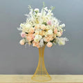 Artificial Flower Artificial Metal Flower Stand Small Waist Flower Stand Centerpiece Plated Gold Wedding Decoration