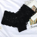 Women's High Cut Seamless Lace Everyday Solid ODM See Through Mid-Rise Panties